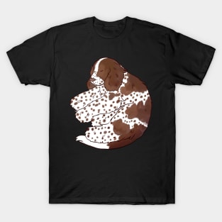 Cute english cocker spaniel sleeping illustration T-Shirt